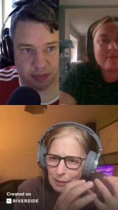 Manga Artist Eira Richards Interview: Eira Richards speaking with OCAST hosts Calum MacDonald and Kathleen during the podcast recording.