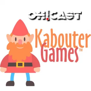 The Kabouter Games logo featuring a cheerful gnome with a red hat and beard next to the company name in orange and red letters